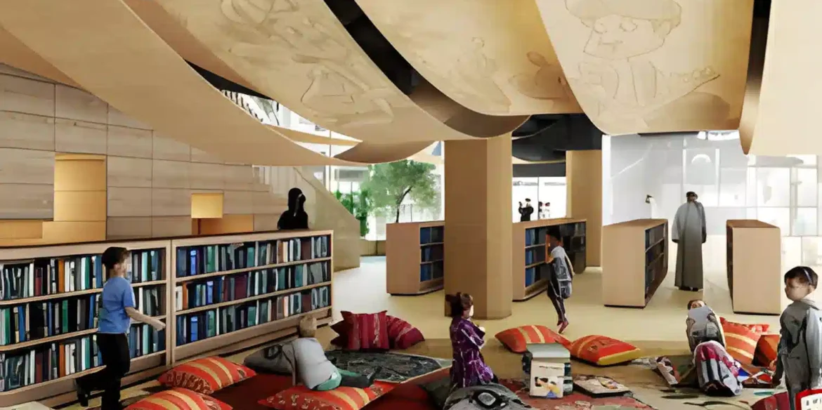 qasr-al-hosn-children's-library-area-two-turnkey-fit-out-joinery-bespoke-furniture-project-of-headway